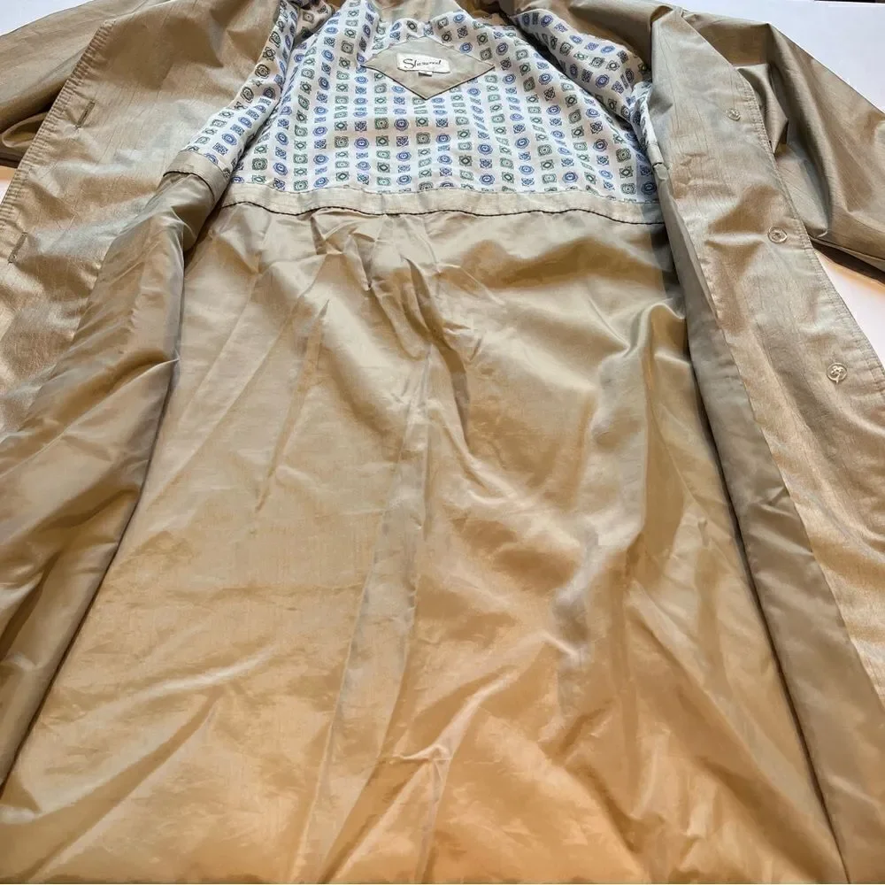 Women's Trench/rain Coat Tan Size 6 - Picture 9 of 12